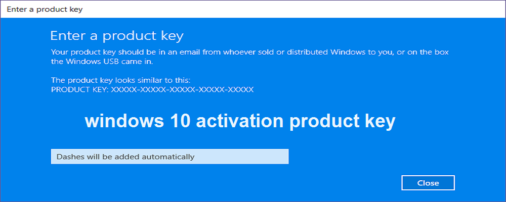 serial key windows 10